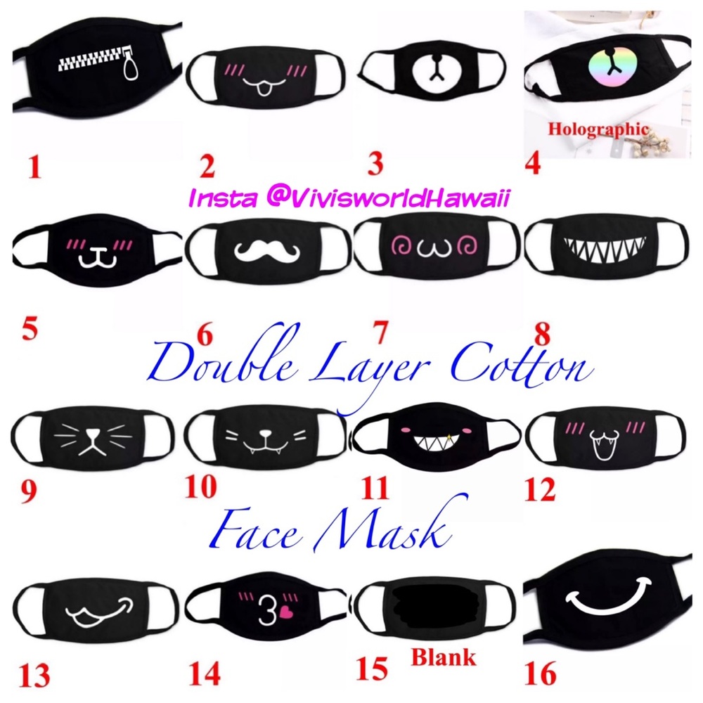 Cotton face masks